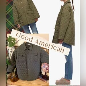 Good American Quilted Faux-Sherpa Lined Shacked Chore Jacket Barn Coat SIZE 1X